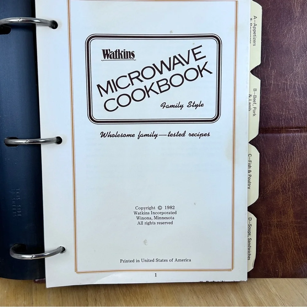 Vintage Watkins Microwave Cookbook for Kitchen Enthusiasts‎
